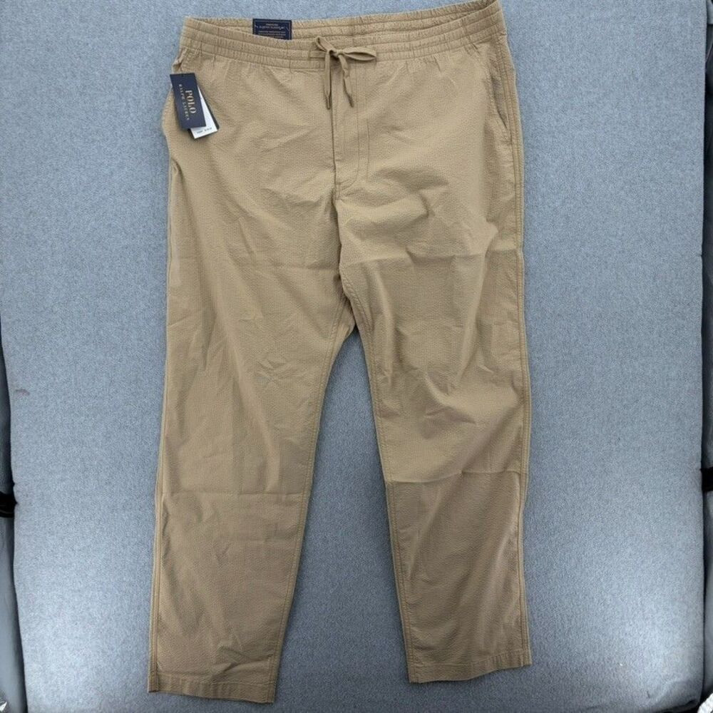 Polo Ralph Lauren Prepster Performance Pants XLT Tan Stretch Drawstring NWT